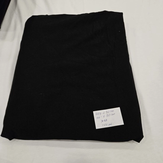 %100 Pamuk Siyah Parça Kumaş | 120x190 cm | 9-67