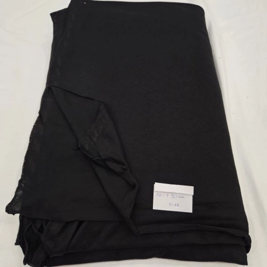 Süprem Parça Kumaş | Siyah %100 Pamuklu