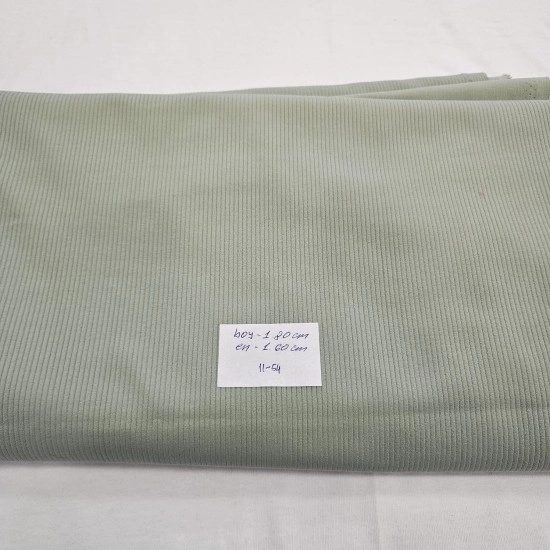 Fitilli İnterlok Kumaş | Taytlık ve Mayoluk | Soft Yeşil 11-54