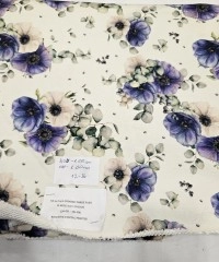 Baskılı Penye 3 İplik Parça Kumaş | 100x100 cm | 500 gr