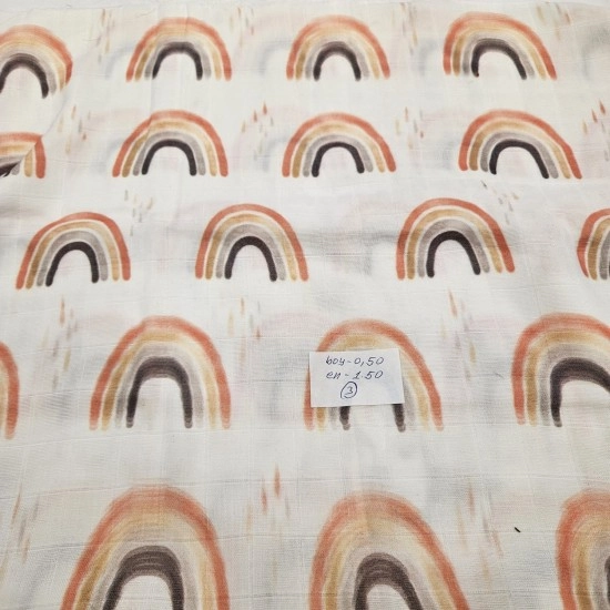 Dokuma Müslin Kumaş | Gökkuşağı | Parça 3