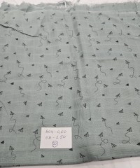 Baskılı Bambu Karışım Müslin Parça Kumaş | Parça 20