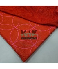 Baskılı Bambulu Havlu Kumaş | Kırmızı