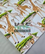 Baskılı Bambulu Havlu Kumaş | Zürafa