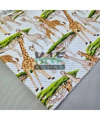 Baskılı Bambulu Havlu Kumaş | Zürafa