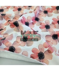 Baskılı Bambulu Havlu Kumaş | Papatya