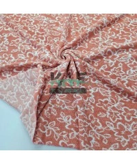 Baskılı Pamuklu Piko Havlu Kumaş | Çiçekler