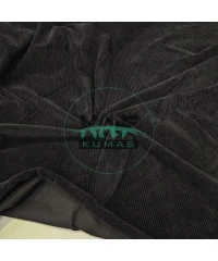 Fitilli Kadife Kumaş | Siyah