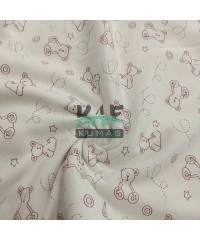 Ayıcık Baskılı Süprem Kumaş