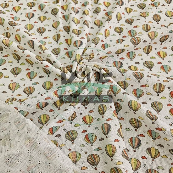 Delikli Ribana Kumaş | 100% Pamuk | Desen 6