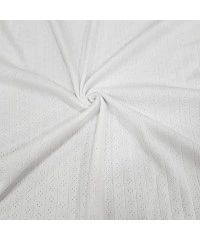 Beyaz Delikli Ribana Kumaş | 100% Pamuk | Model-10