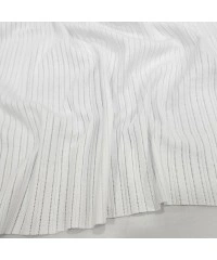 Beyaz Pointelle Delikli Ribana Kumaş | 100% Pamuk | Model-11