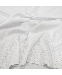 Beyaz Delikli Pointelle Ribana Kumaş | 100% Pamuk | Model-12