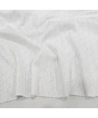 Beyaz Delikli Pointelle Ribana Kumaş | 100% Pamuk | Model-8