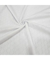 Beyaz Delikli Pointelle Ribana Kumaş | 100% Pamuk | Model-8