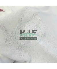 Delikli Pointelle Ribana Kumaş | 100% Pamuk | Beyaz Gül