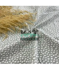 Baskılı Pamuk Penye Süprem Kumaş| Beyaz Noktalar