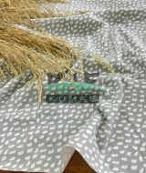 Baskılı Pamuk Penye Süprem Kumaş| Beyaz Noktalar