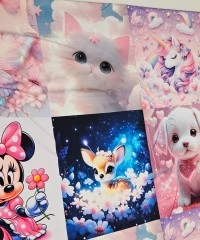 Dijital Baskılı Penye Süprem Pano Kumaş | Soft Pastel Temalı