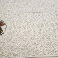 Beyaz Zemin Köpekler Desen Pano Kumaş 180x 82cm