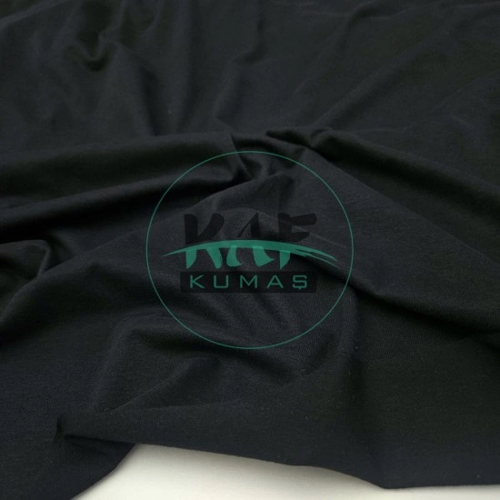 24/1 Penye Süprem Kumaş | Üstü Fırçalı | Siyah