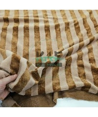 Bambulu Havlu Kumaş | Kahverengi Çizgili