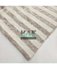 Bambulu Havlu Kumaş | Krem Çizgili