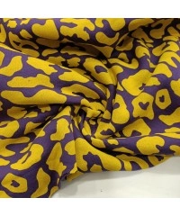 3 İplik Baskılı Kumaş | Mor