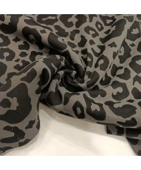 3 İplik Baskılı Kumaş | Koyu Gri