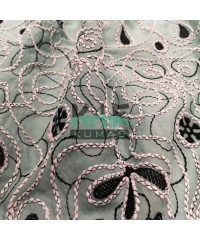 Brodeli (Nakışlı) Pamuk Vual Kumaş | Mint 17191_2