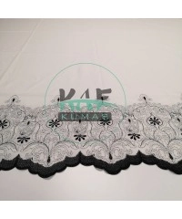 Brode (Nakışlı) Pamuk Vual Kumaş | Beyaz 17215_2