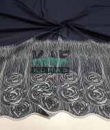 Brode (Nakışlı) Pamuk Vual Kumaş |Lacivert 4884_1