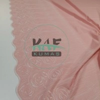 Brode (Nakışlı) Pamuk Vual Kumaş | Pudra 4884_1