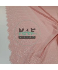 Brode (Nakışlı) Pamuk Vual Kumaş | Pudra 4884_1