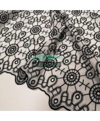 Brode (Nakışlı) Pamuk Vual Kumaş | Beyaz 4933