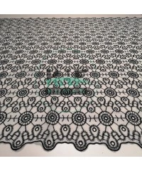 Brode (Nakışlı) Pamuk Vual Kumaş | Beyaz 4933