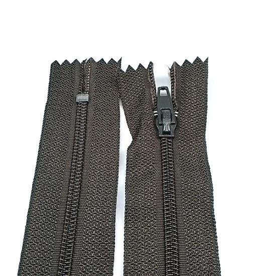 Pantolon Fermuarı | Kemik Fermuar Uzunluk: 16 cm Koyu Kahverengi