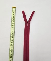 Gizli Fermuar | Uzunluk: 40 cm | Canlı Bordo