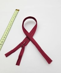 Gizli Fermuar | Uzunluk: 40 cm | Canlı Bordo