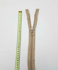 Yuvarlak Halka Fermuar | Mont-Çanta Fermuarı Uzunluk: 47 cm Koyu Bej