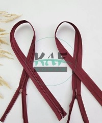 Gizli Fermuar | Uzunluk: 25 cm | Bordo