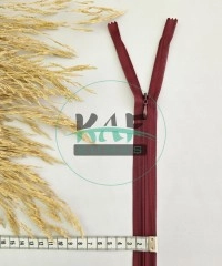 Gizli Fermuar | Uzunluk: 60 cm | Bordo