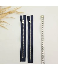 18 cm Metalik Dişli Fermuar | Spor Giyim Fermuar Lacivert