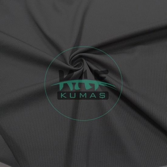 Fitilli İnterlok Kumaş | Taytlık ve Mayoluk | Antrasit 11-84