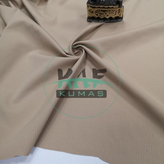 Fitilli İnterlok Kumaş | Taytlık ve Mayoluk | Camel 11-53