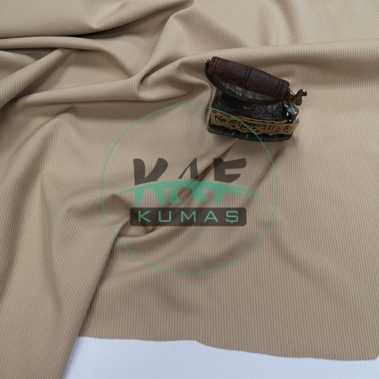 Fitilli İnterlok Kumaş | Taytlık ve Mayoluk | Camel 11-53