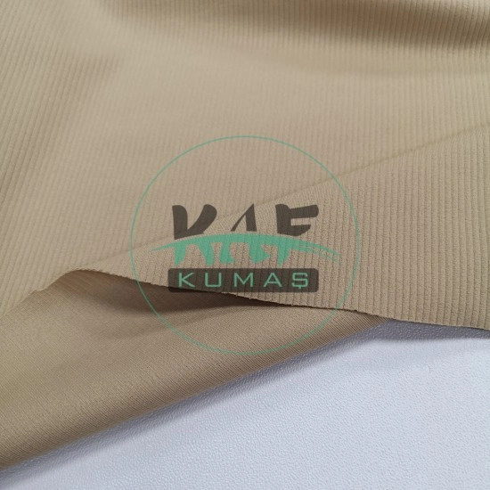 Fitilli İnterlok Kumaş | Taytlık ve Mayoluk | Camel 11-53