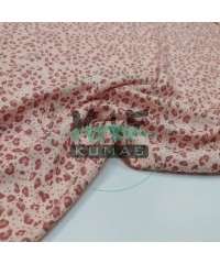Baskılı %100 Pamuk İnterlok Kumaş | Pembe Leopar 