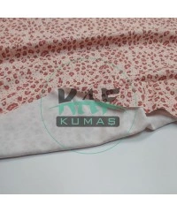 Baskılı %100 Pamuk İnterlok Kumaş | Pembe Leopar 