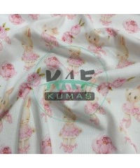 Baskılı %100 Pamuk İnterlok Kumaş | Tavşan